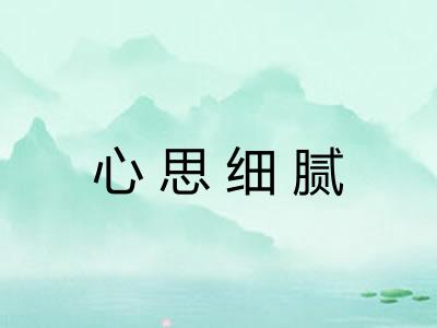 心思细腻