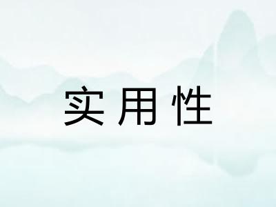 实用性