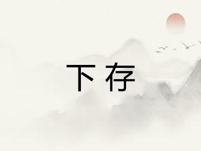 下存