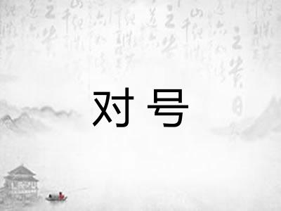 对号