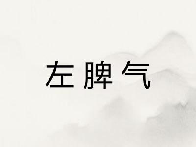 左脾气