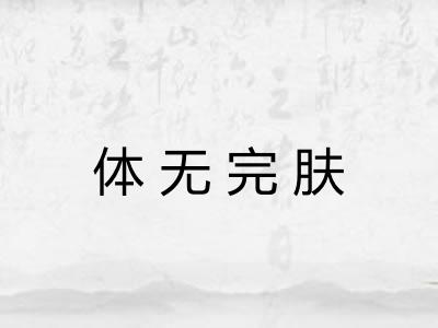 体无完肤