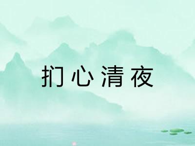 扪心清夜