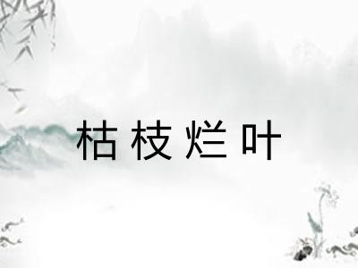 枯枝烂叶 枯枝烂叶