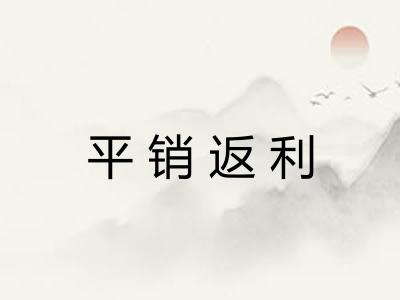 平销返利