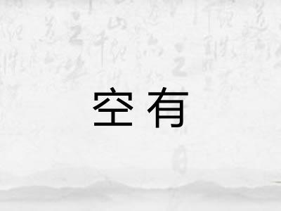 空有