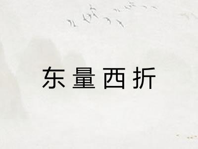 东量西折 东量西折