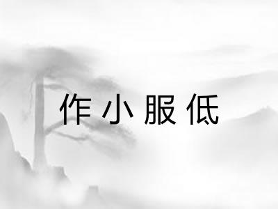 作小服低 作小服低