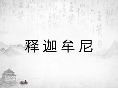 释迦牟尼 释迦牟尼