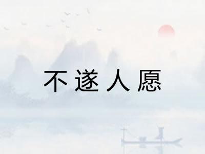 不遂人愿