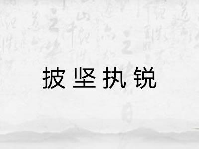 披坚执锐