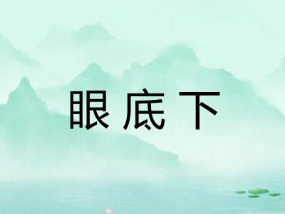 眼底下