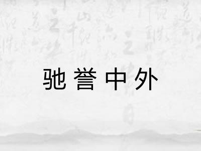 驰誉中外 驰誉中外