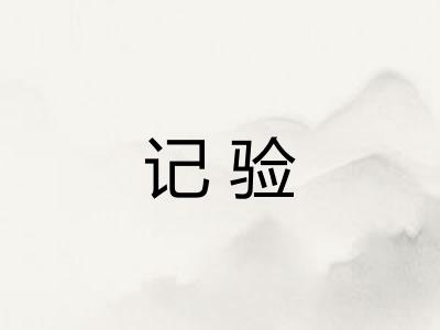 记验