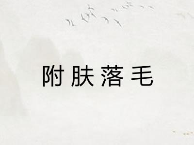 附肤落毛
