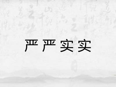 严严实实