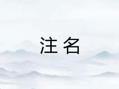 注名 注名
