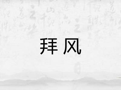 拜风 拜风