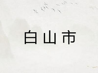 白山市