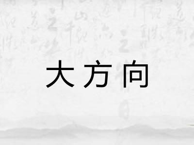 大方向