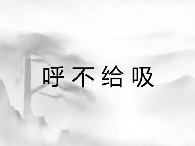 呼不给吸