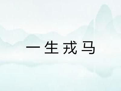 一生戎马