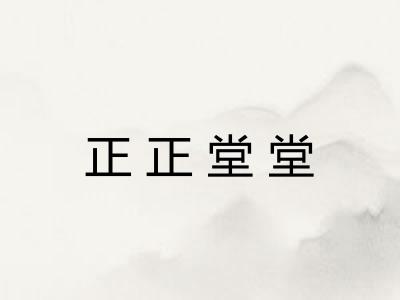 正正堂堂 正正堂堂