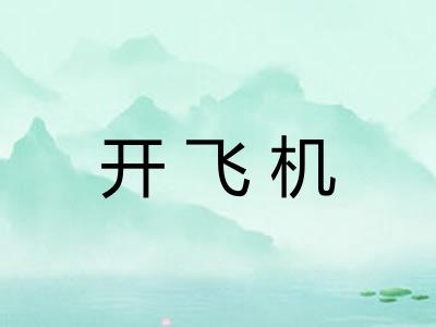 开飞机