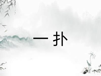 一扑