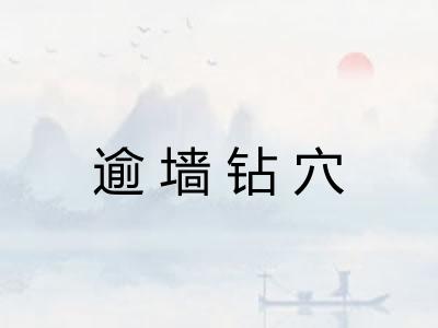 逾墙钻穴 逾墙钻穴