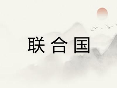 联合国 联合国