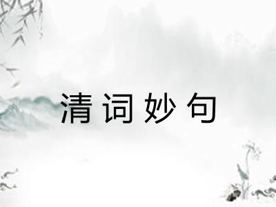 清词妙句