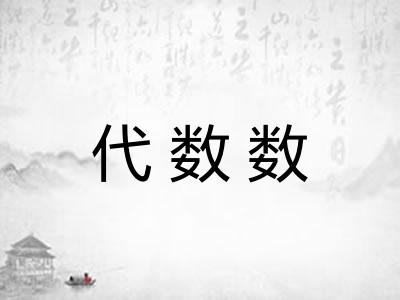 代数数 代数数