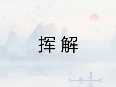 挥解