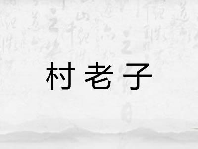 村老子 村老子