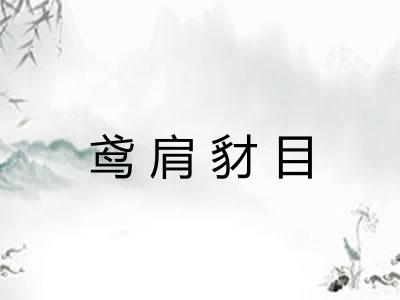 鸢肩豺目 鸢肩豺目