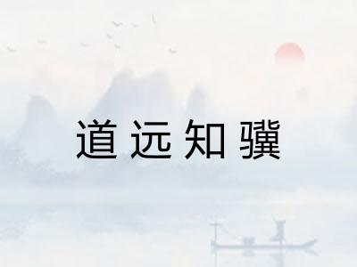道远知骥