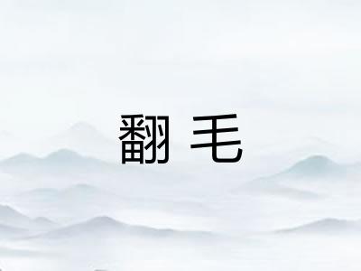 翻毛