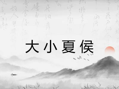 大小夏侯 大小夏侯