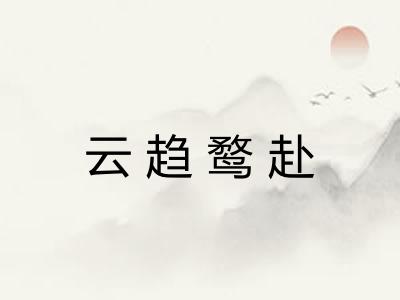 云趋鹜赴 云趋鹜赴