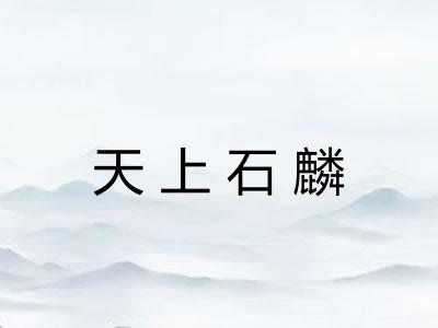 天上石麟