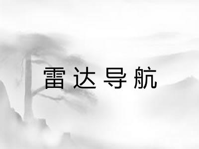 雷达导航 雷达导航