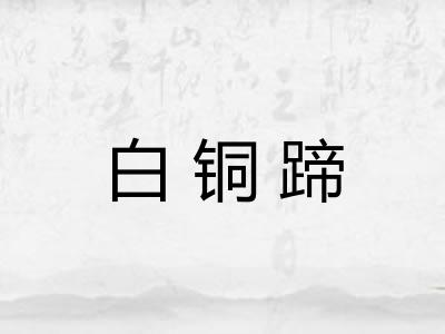 白铜蹄 白铜蹄