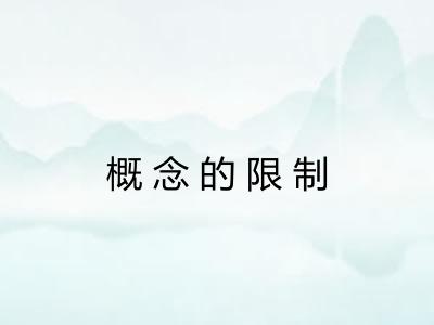 概念的限制