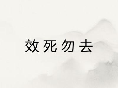 效死勿去