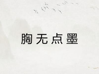 胸无点墨