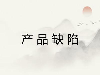 产品缺陷 产品缺陷