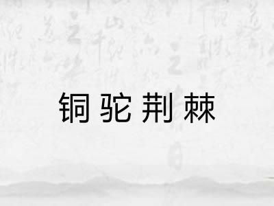 铜驼荆棘 铜驼荆棘