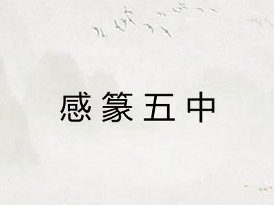 感篆五中