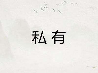 私有 私有